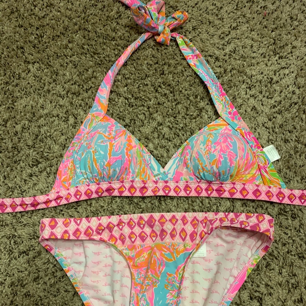 Lilly pulitzer triangle bathing suit